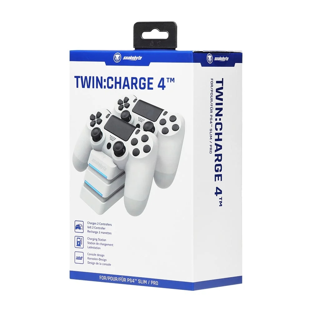 Stanica za punjene Joystik-a  PS4  snakebyte TWIN:CHARGE 4™ (WHITE)